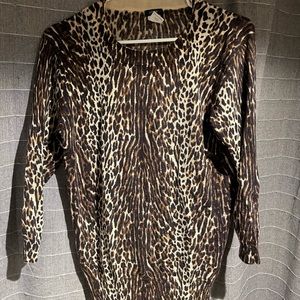 Women’s J Crew leopard print sweater